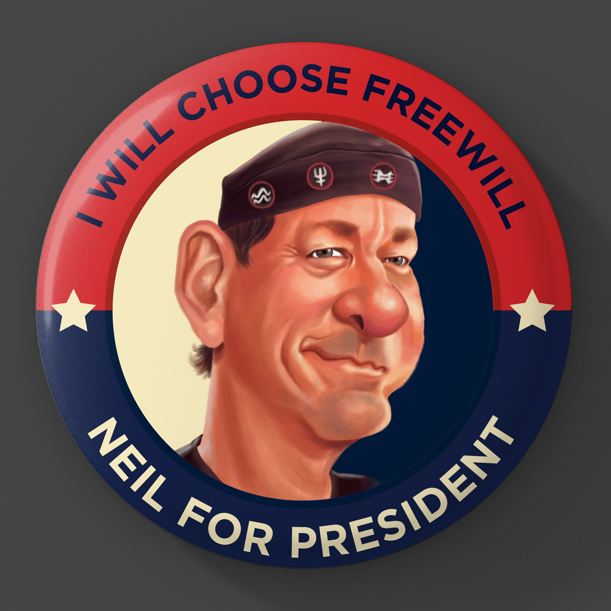 Neil Peart for President! 3-Inch Button