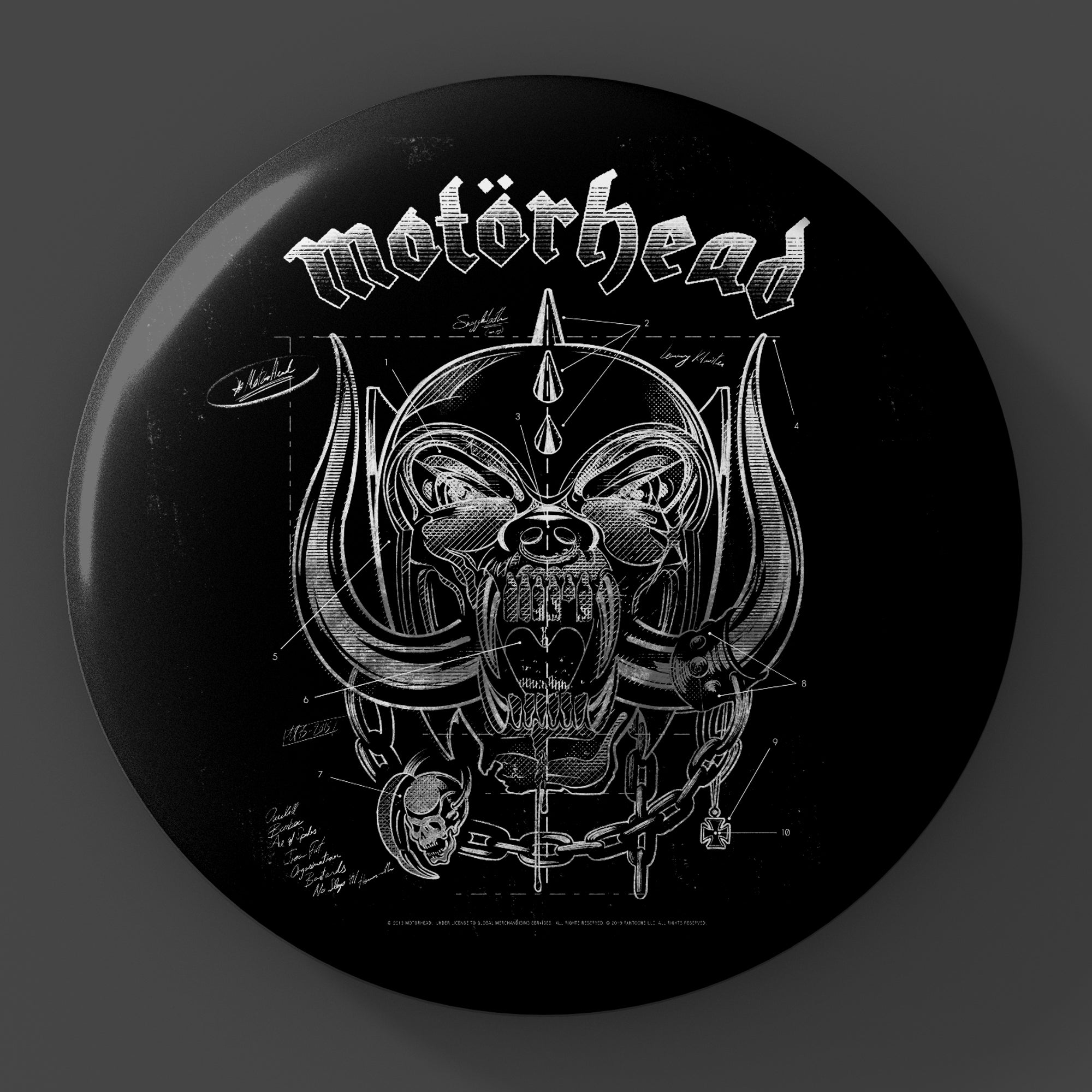 Motörhead Sketched 3-Inch Button