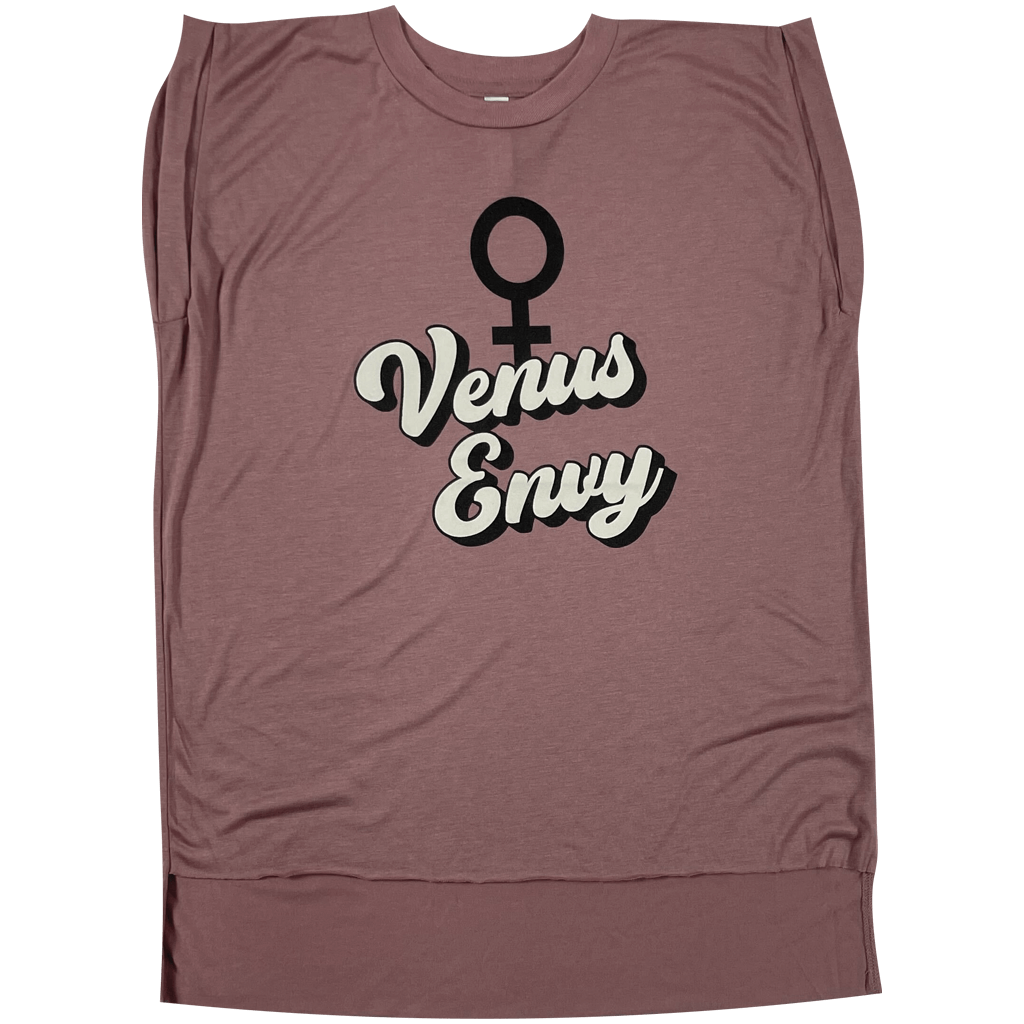 Venus Envy Women's Flowy Mauve T-Shirt