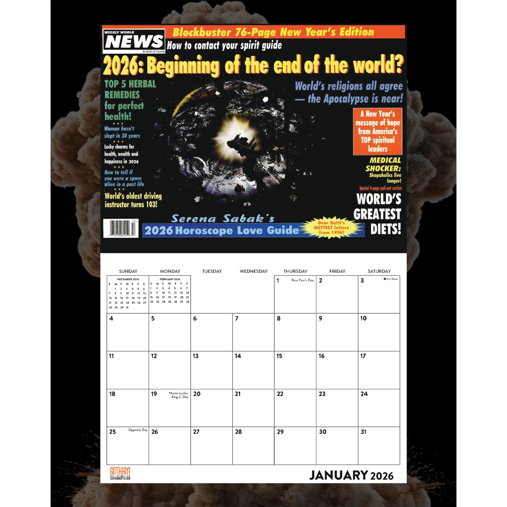 2026 Apocalypse Calendar