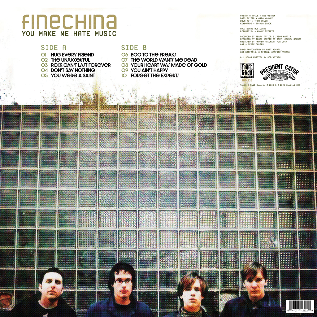 Fine China -  You Make Me Hate Music Remastered 12" LP - 25th Anniversary Reissue