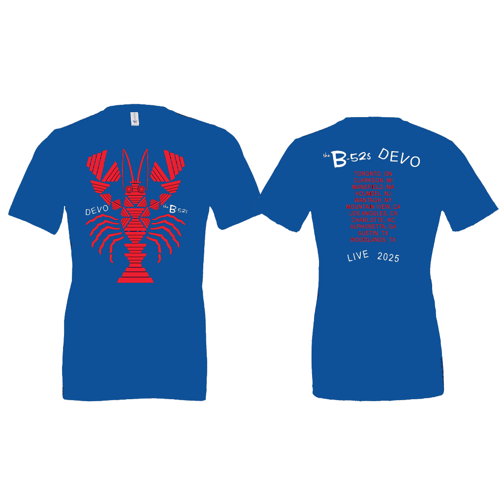 Devo and The B-52's Blue T-Shirt