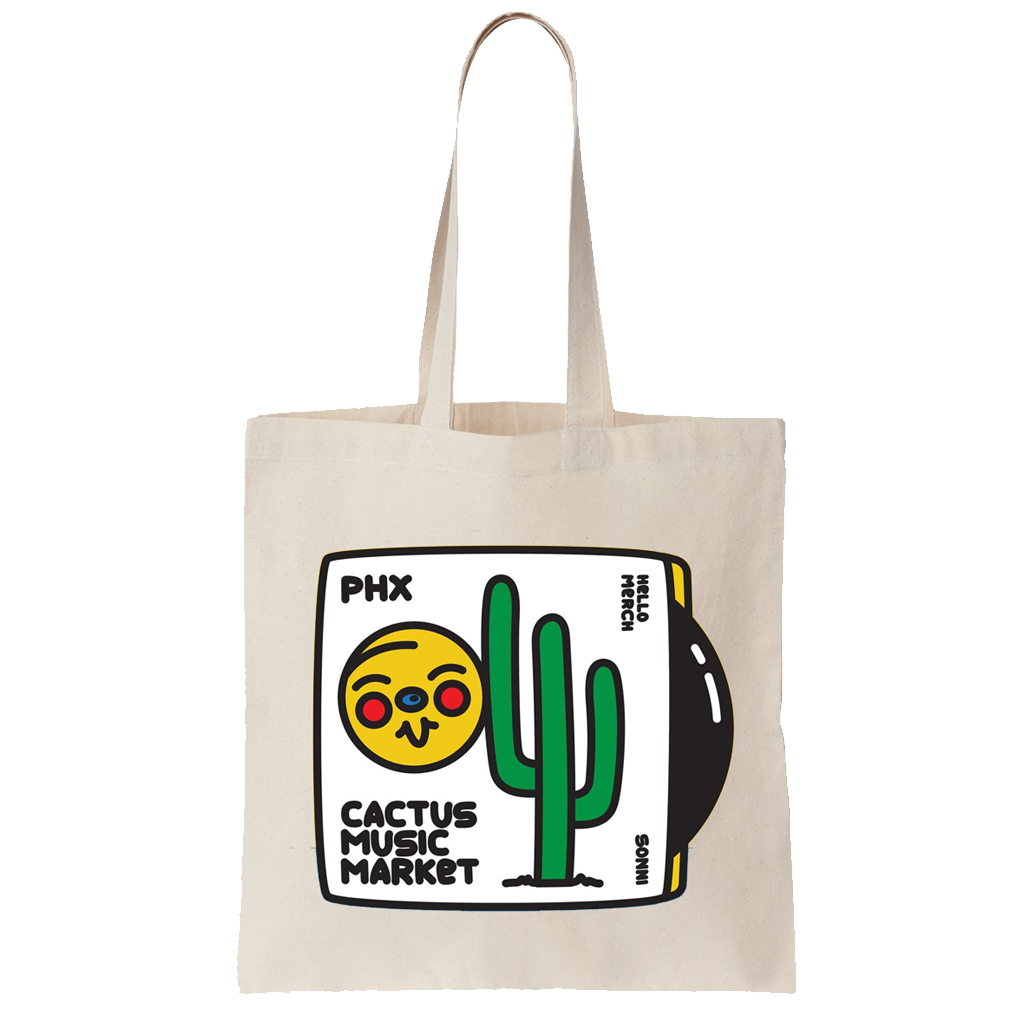 Cactus Music Market Tote Bag