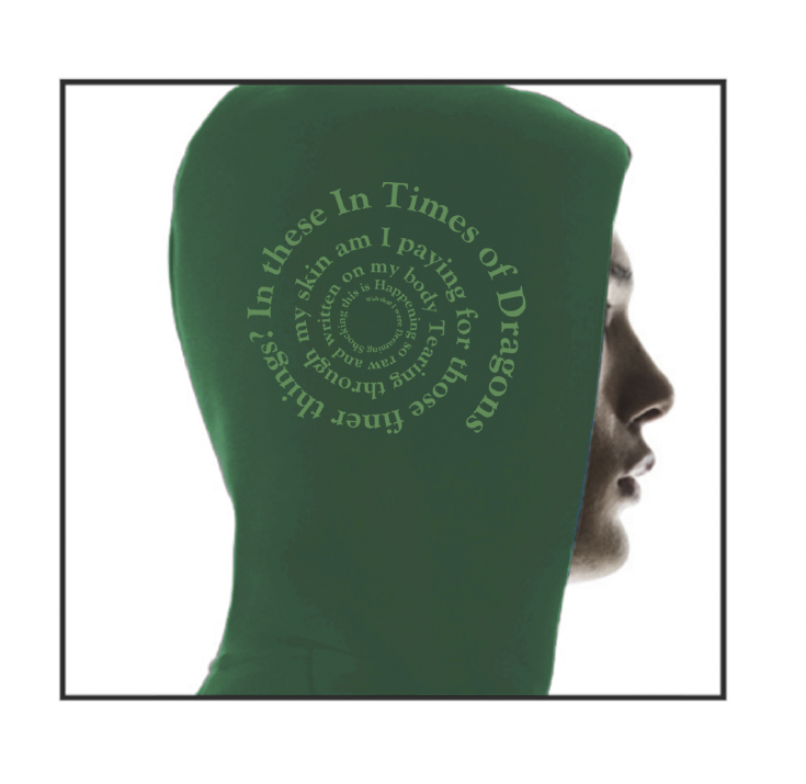 In Times of Dragons Green Zip Hoodie