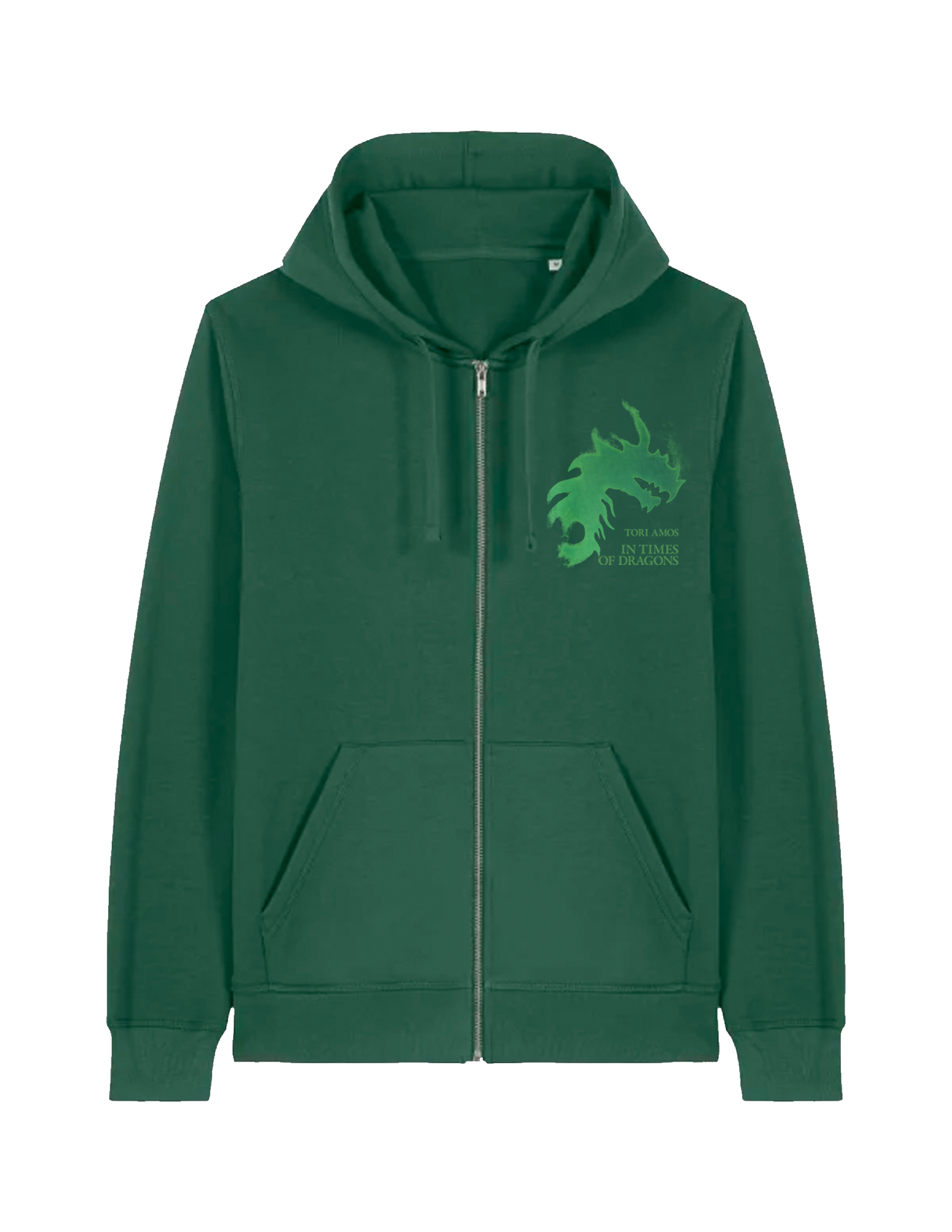 In Times of Dragons Green Zip Hoodie
