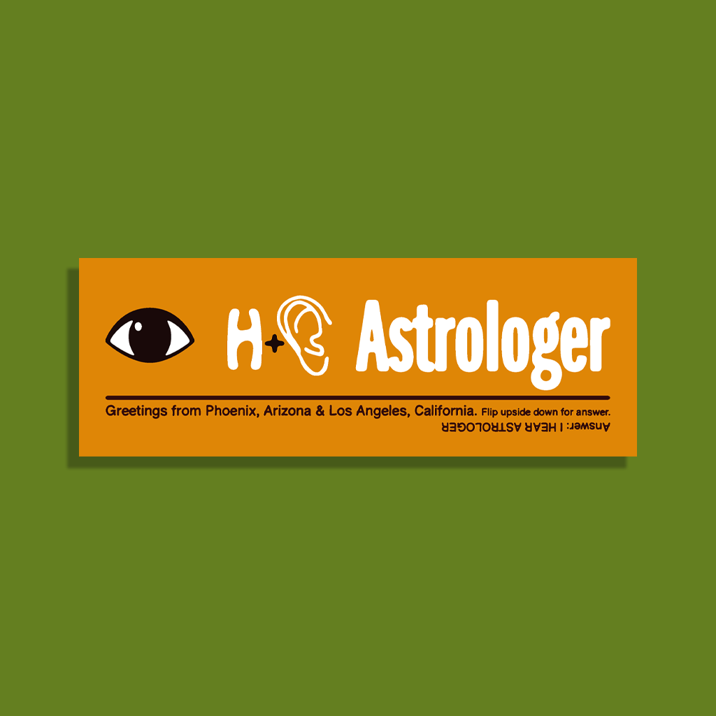 Eye H(ear) Astrologer Orange Bumper Sticker