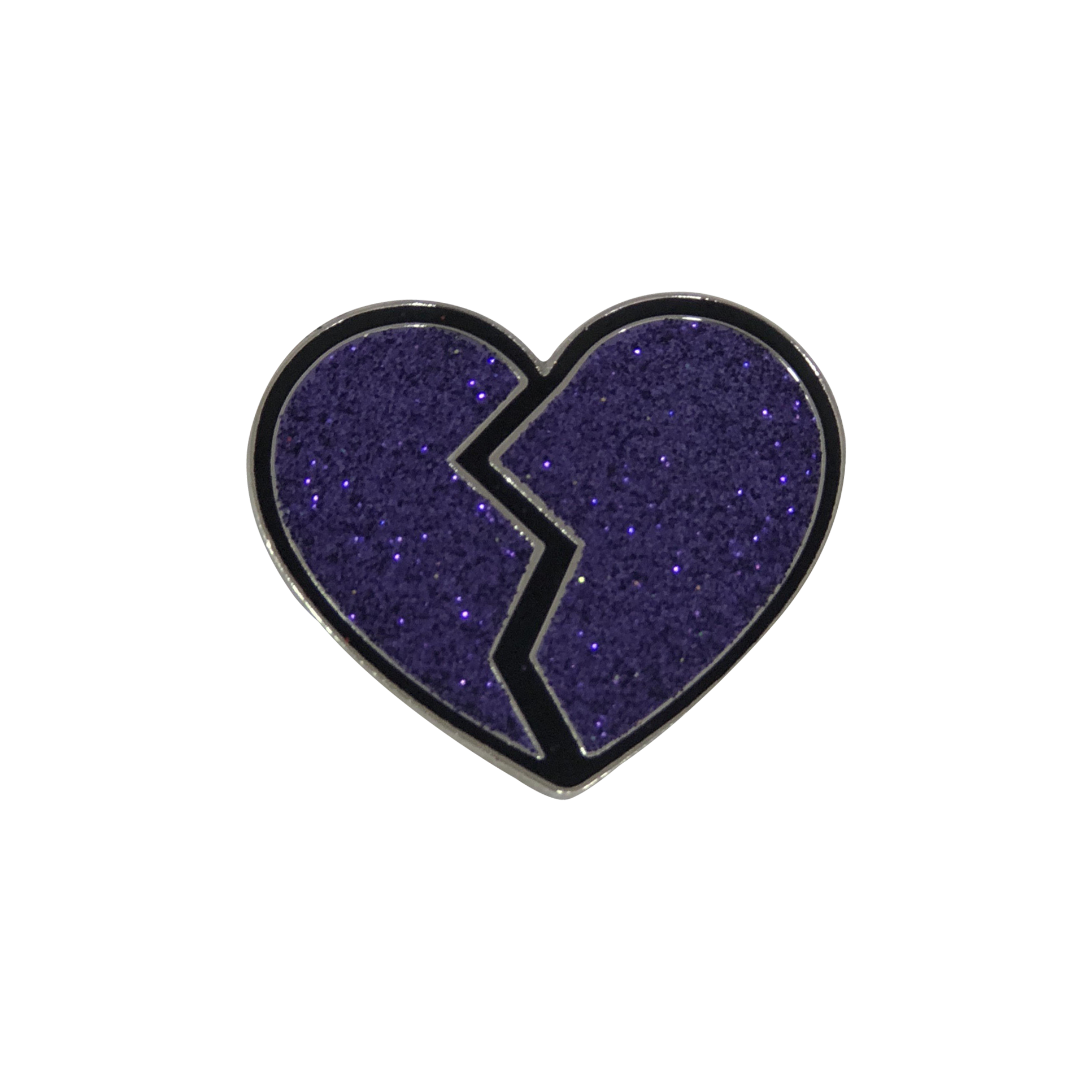 broken heart pin (purple)