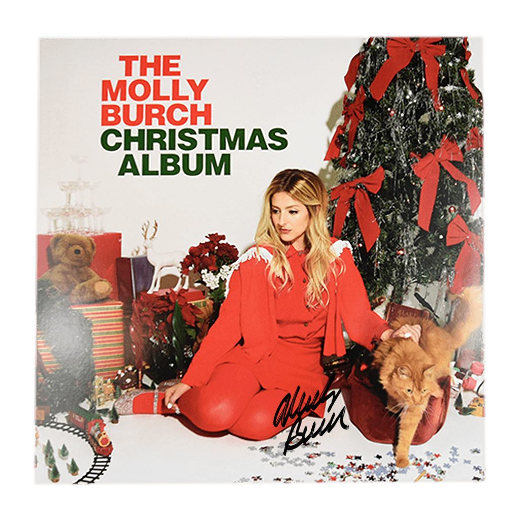 Signed The Molly Burch Christmas Album Candy Cane Vinyl