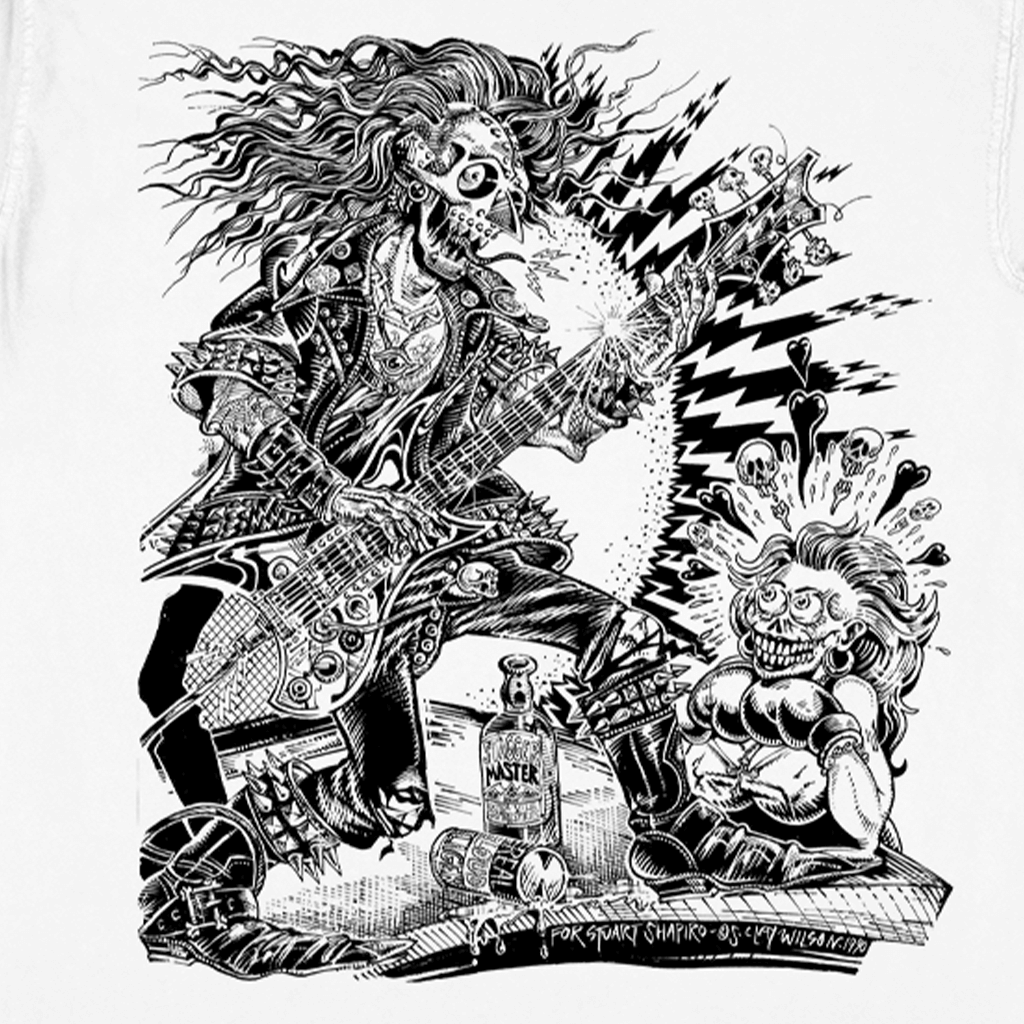 S. Clay Wilson "Metal Head" White T-Shirt
