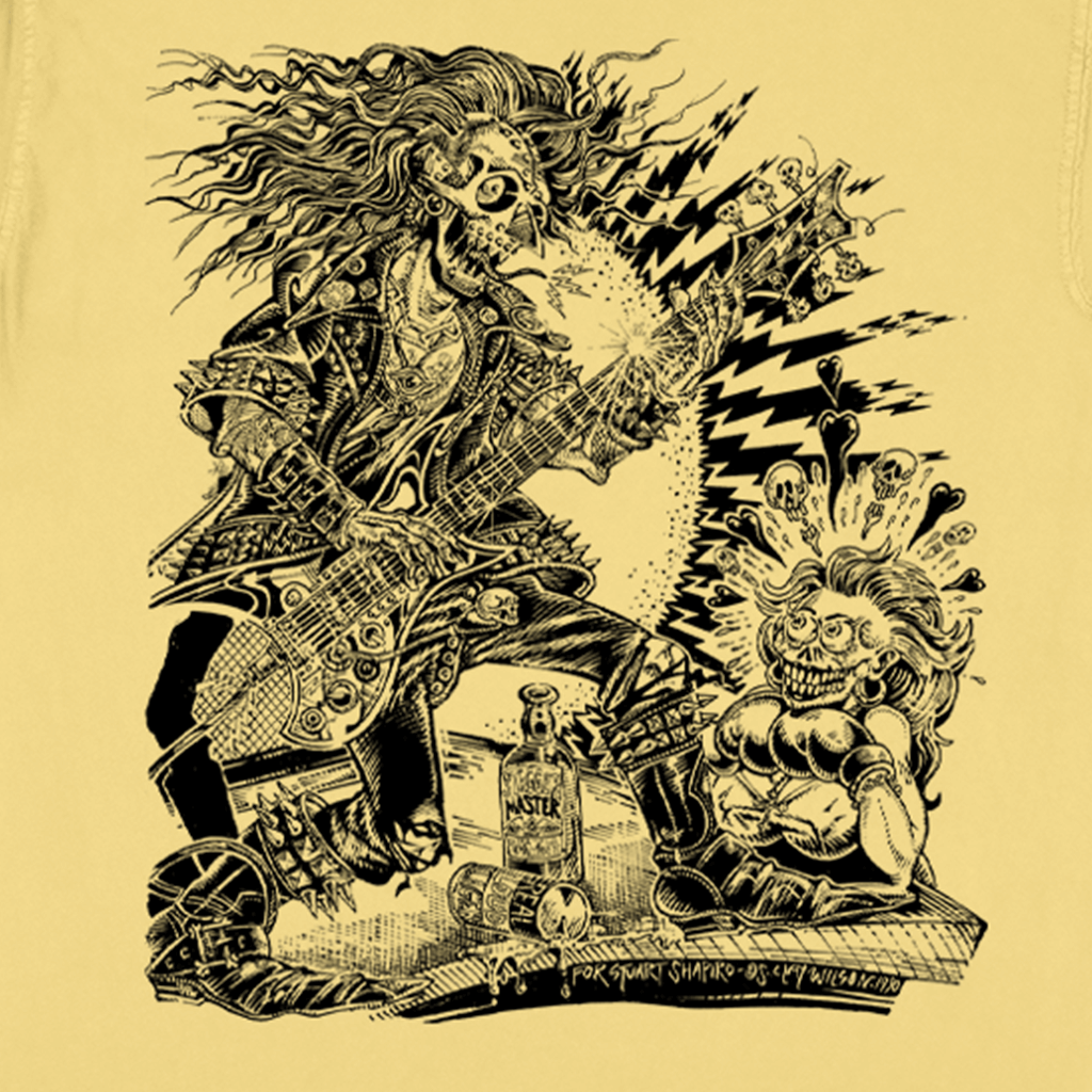 S. Clay Wilson "Metal Head" Yellow T-Shirt