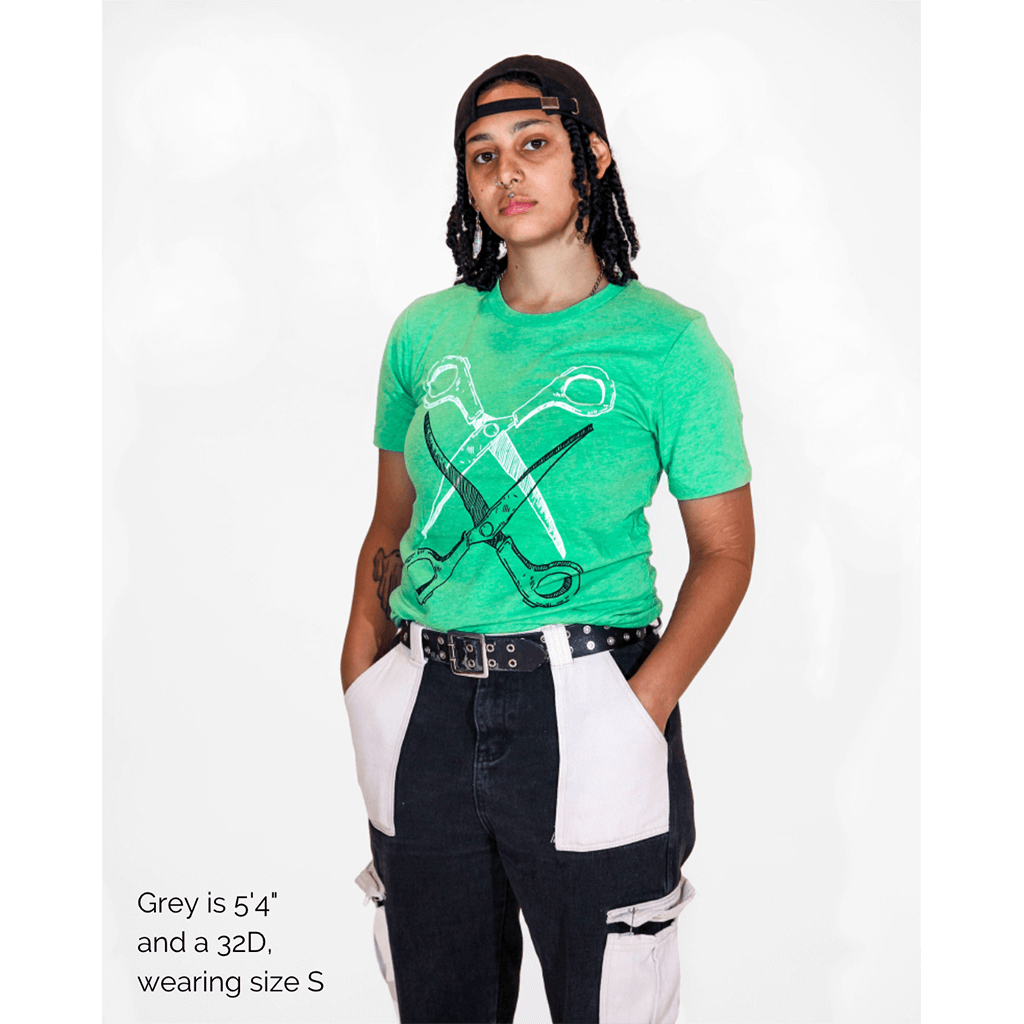 Basic Scissoring Green Tee