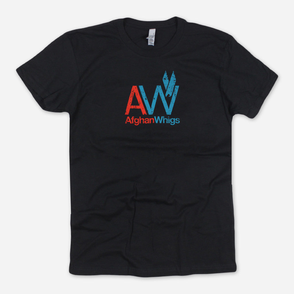 AW Small Print Black T-Shirt