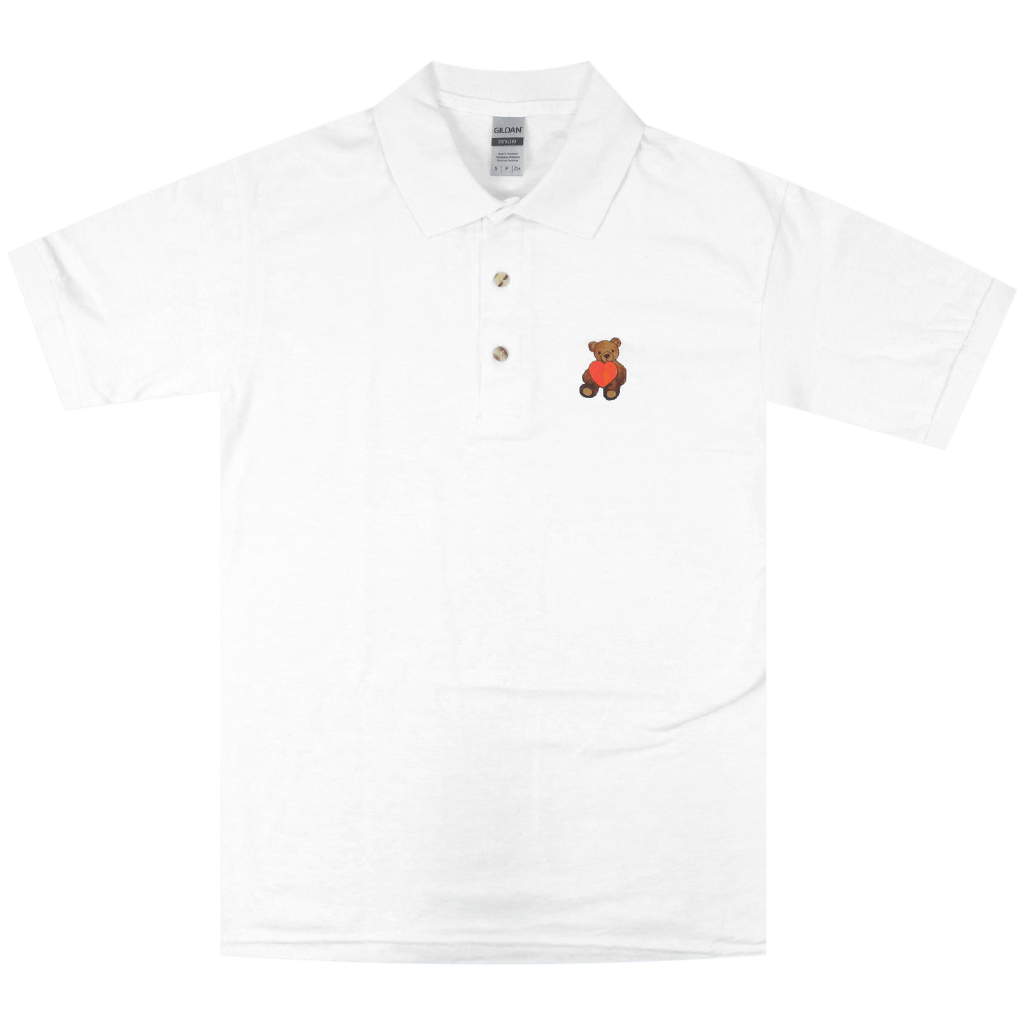 Bear White Polo Shirt