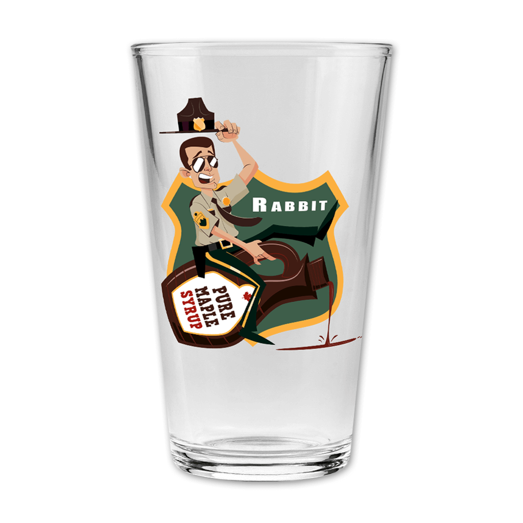 Rabbit Pint Glass