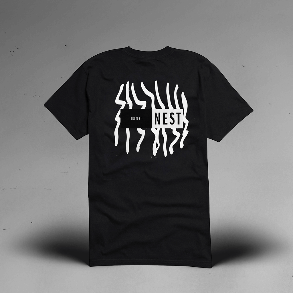 NEST Back Print Black T-Shirt