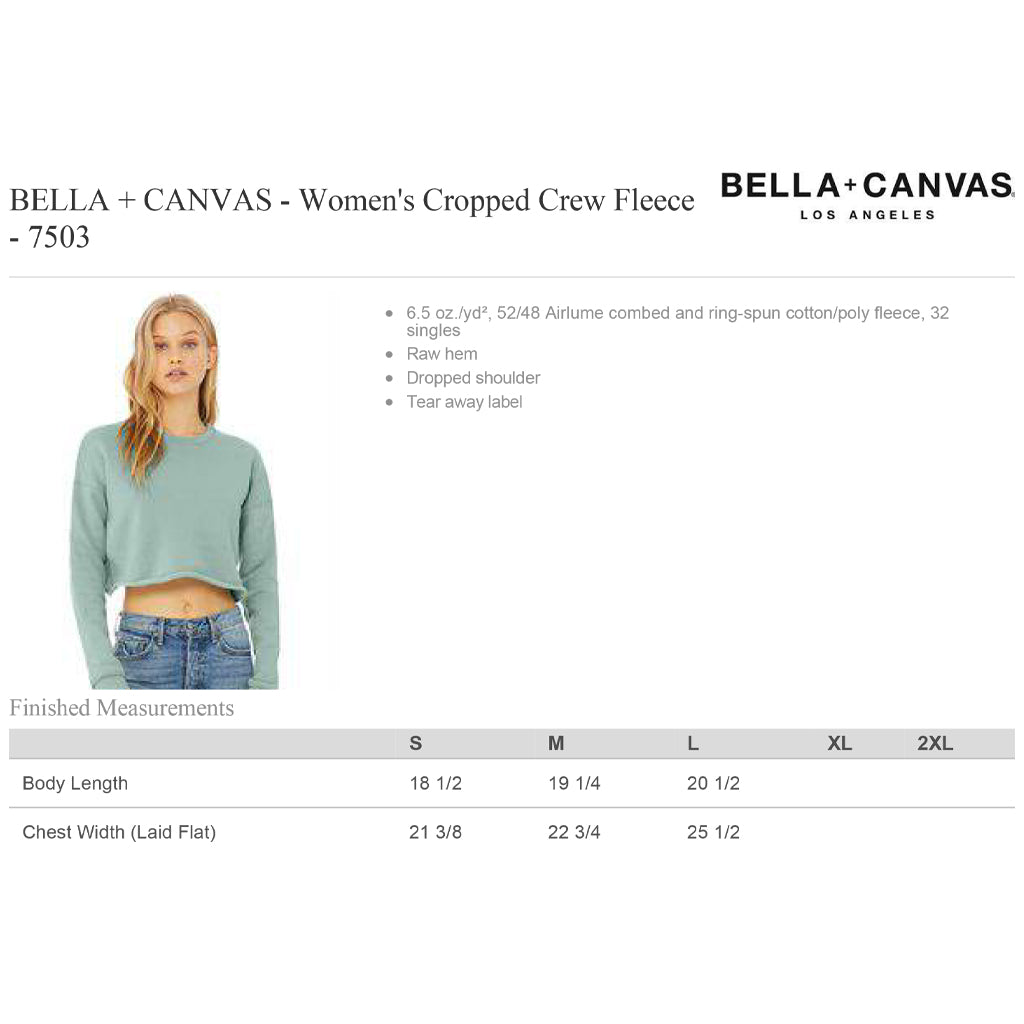 So You Can Make Me Cum Dusty Blue Women's Cropped Sweatshirt