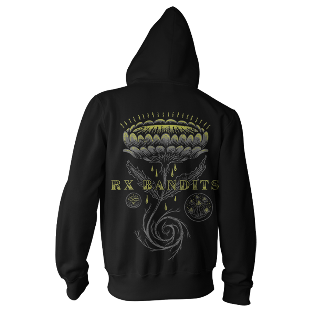 Bloom Black Zip Up Hoodie