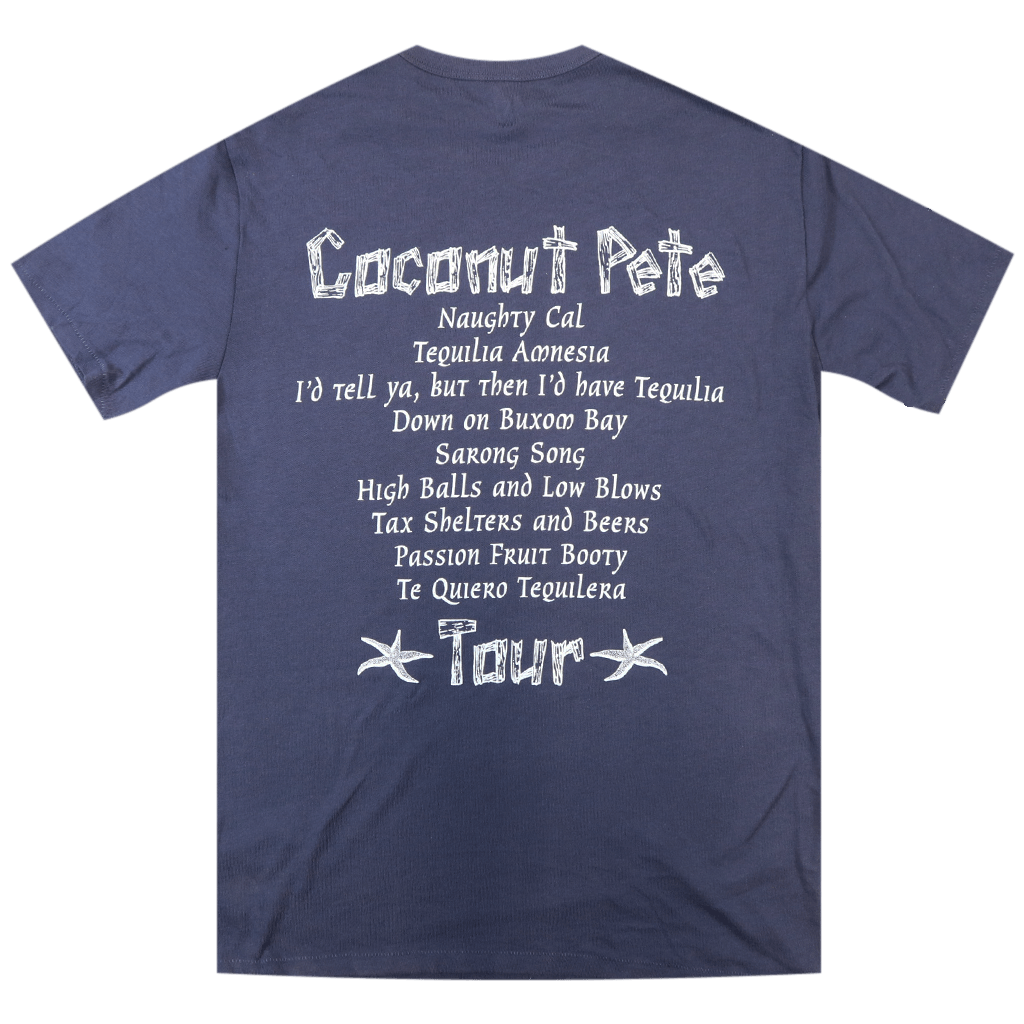 Coconut Pete Tour 1978 Vintage Navy T-shirt