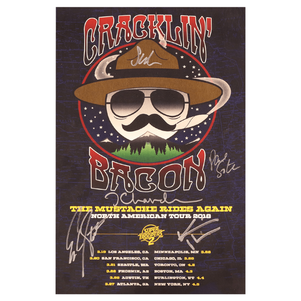 Autographed Cracklin' Bacon 2018 Tour Poster