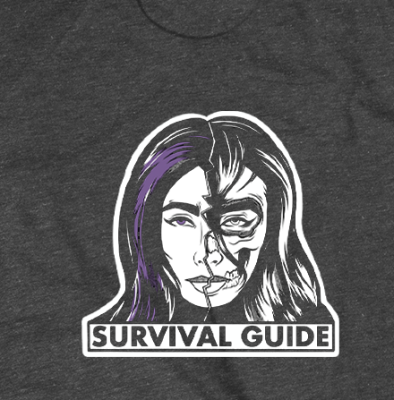 Survival Guide Kat Tri-Black T-Shirt