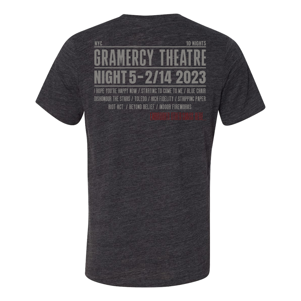 Gramercy Theatre - Night 5 - Black Charcoal T-Shirt