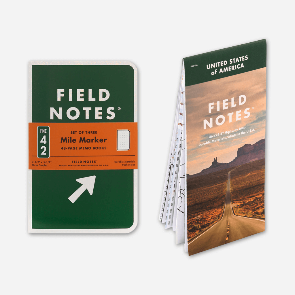 Mile Marker 3-Pack & Companion National Highway Map