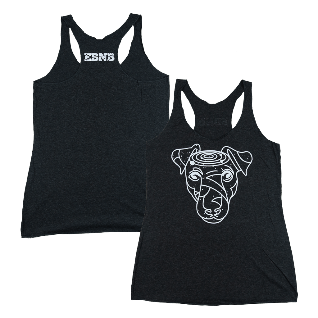 Hunter Logo Racerback Vintage Black Tank