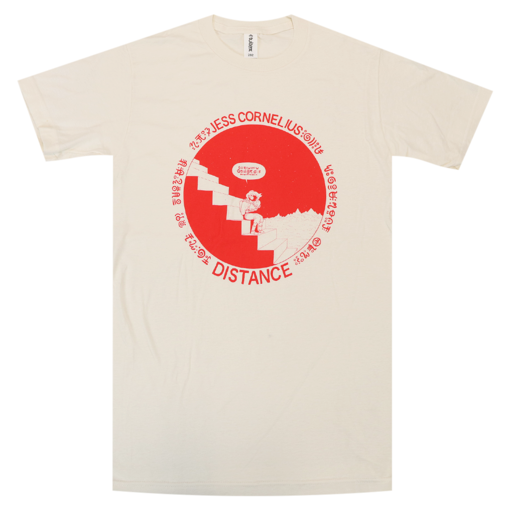 Distance Red Logo Cream T-Shirt