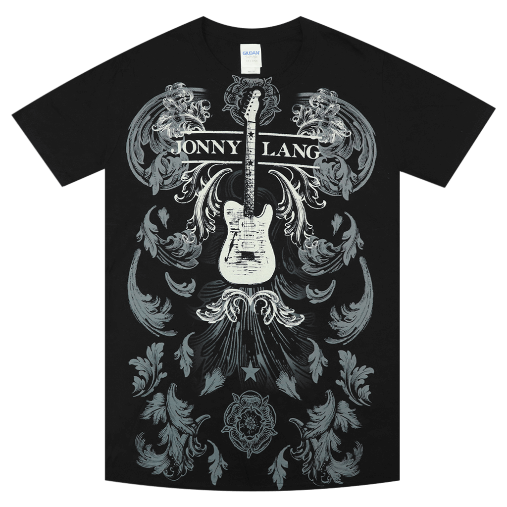 Guitar Tour Unisex Black T-Shirt