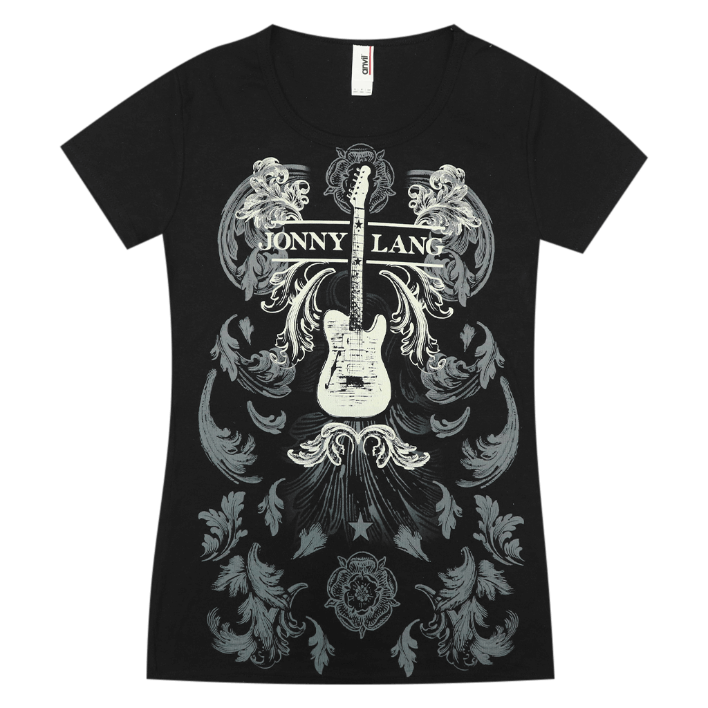 Guitar Tour Women's Black T-Shirt