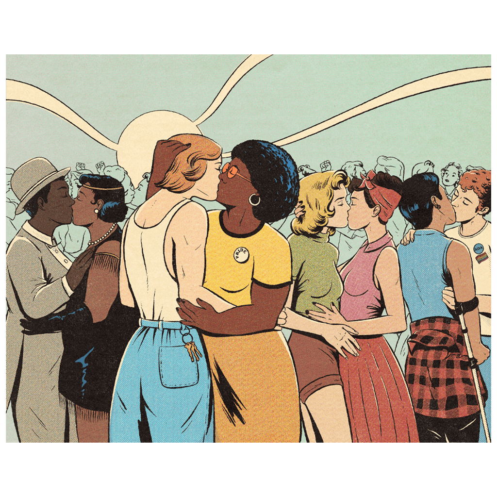 Autostraddle Kiss In By Jenifer Prince Art Print Autostraddle Kiss In By Jenifer Prince Art Print