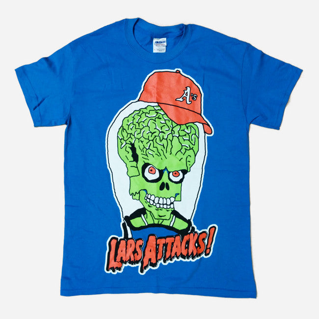 "Lars Attacks!" Alien Face Blue T-Shirt
