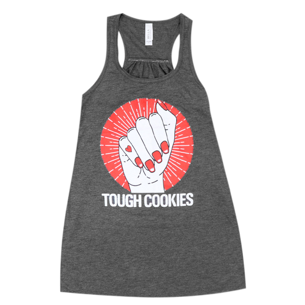 Tough Cookies Dark Grey Racerback Tank