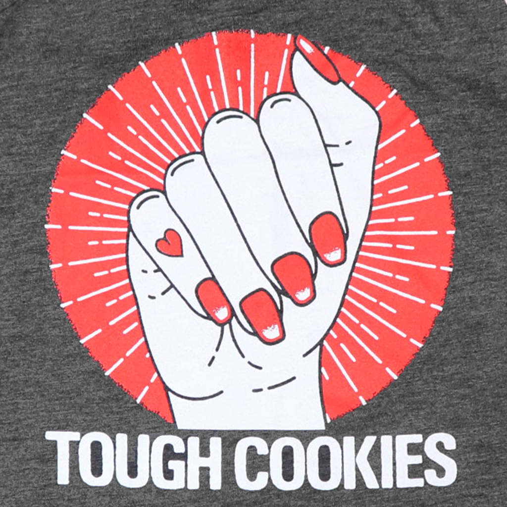 Tough Cookies Dark Grey Racerback Tank