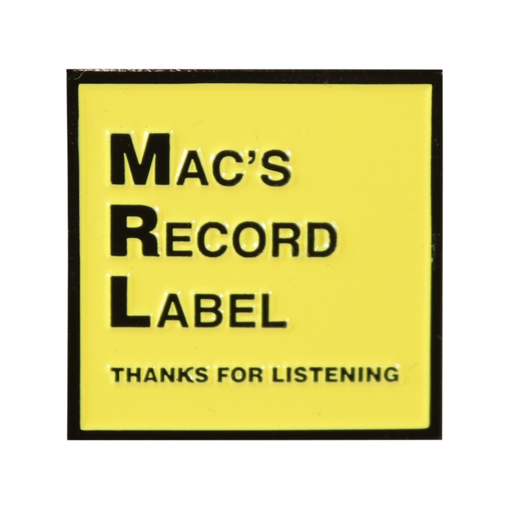Mac's Record Label Pin