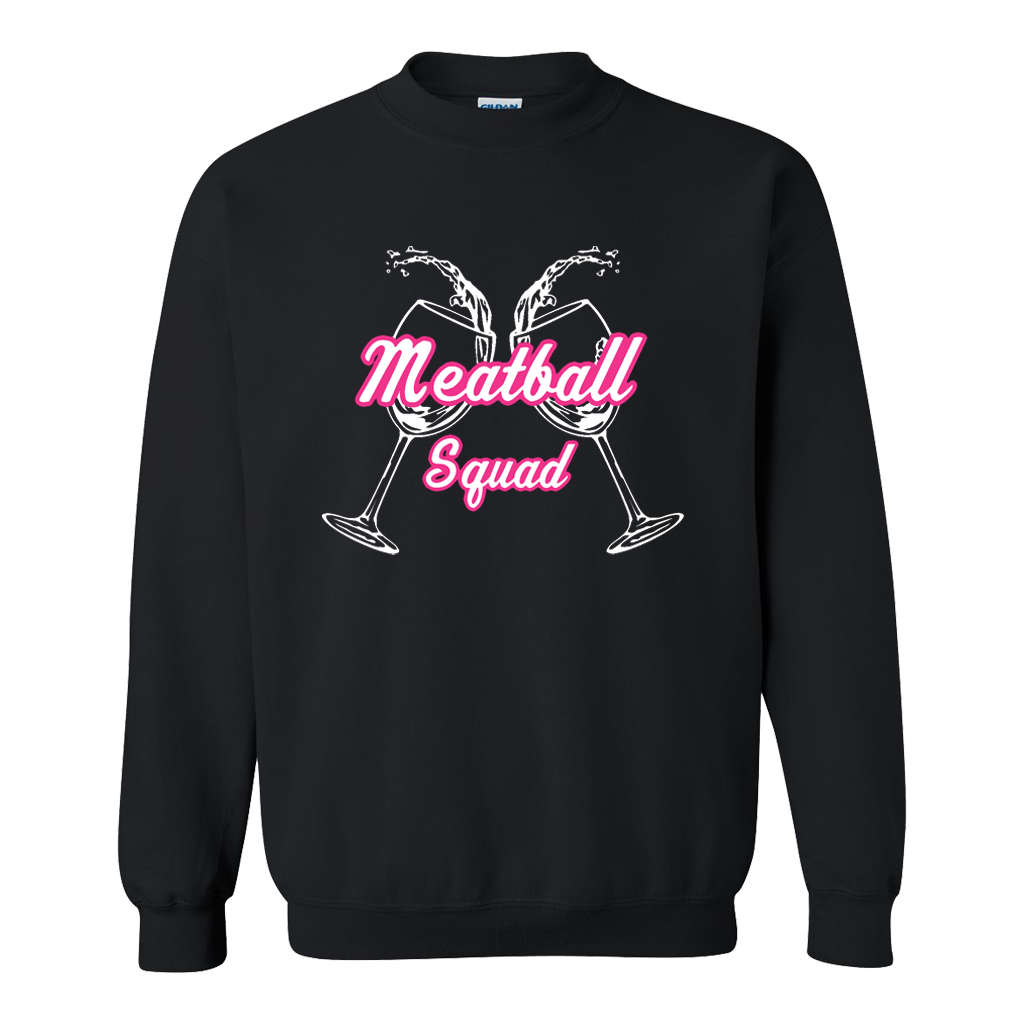 Meatball Squad Wine Glasses Sweatshirt