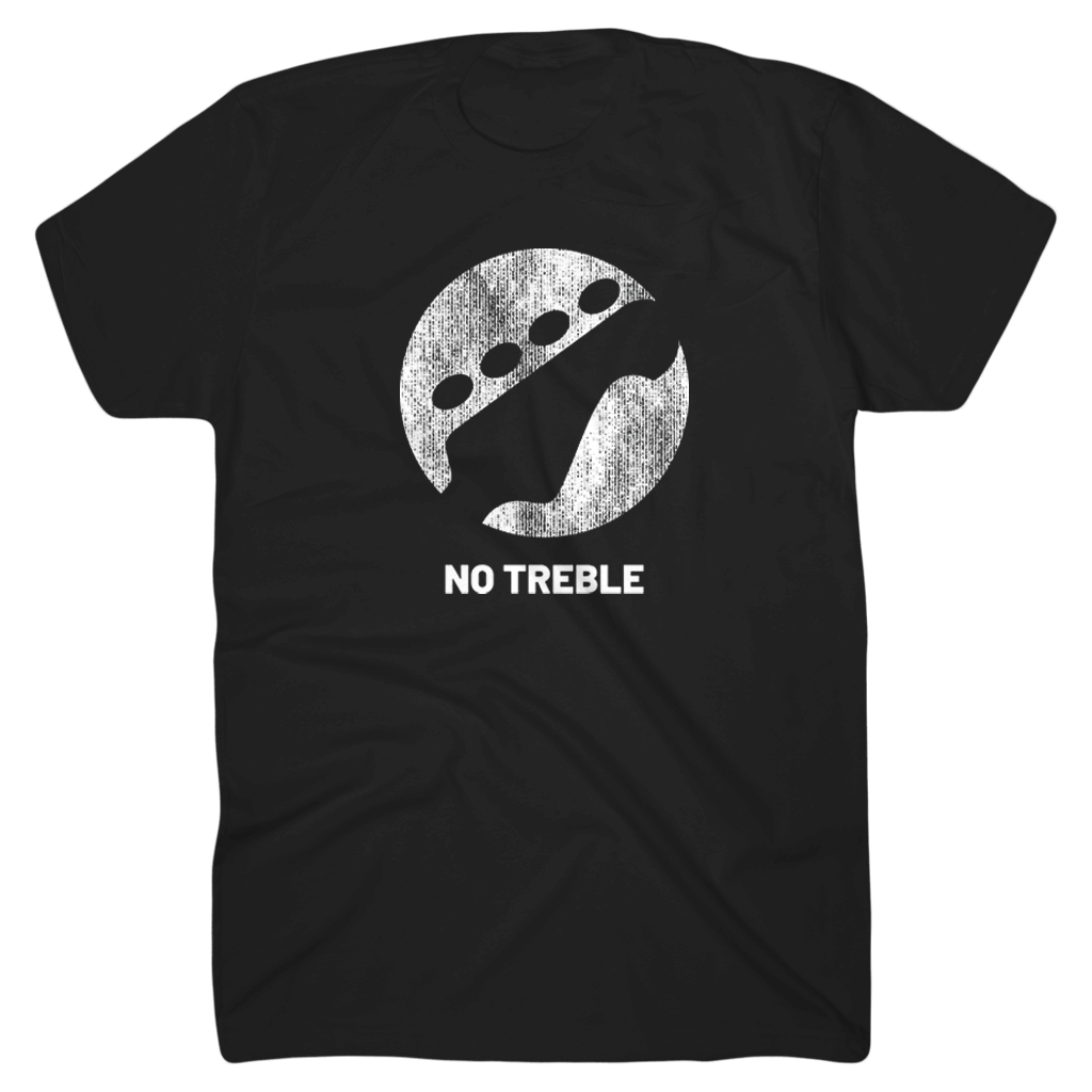 No Treble Distressed Logo Black T-Shirt