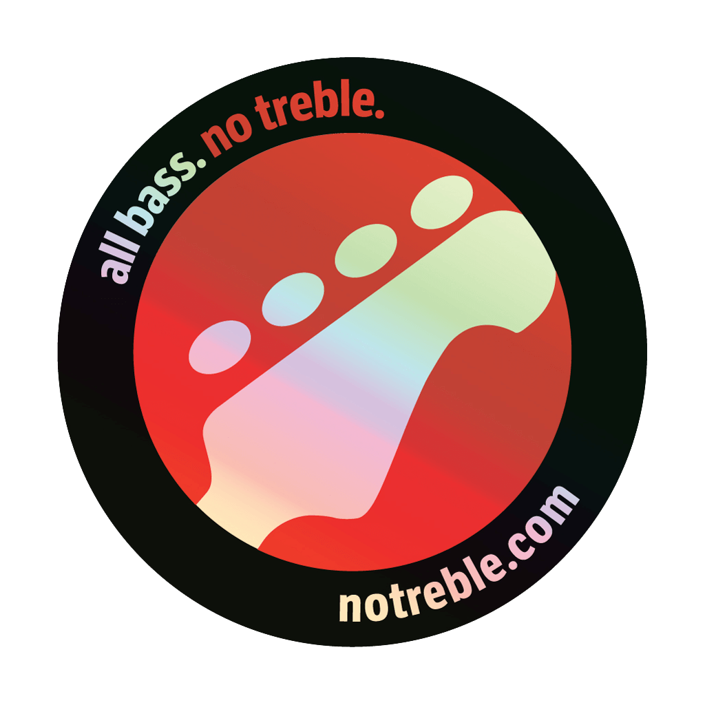 No Treble Holographic Sticker