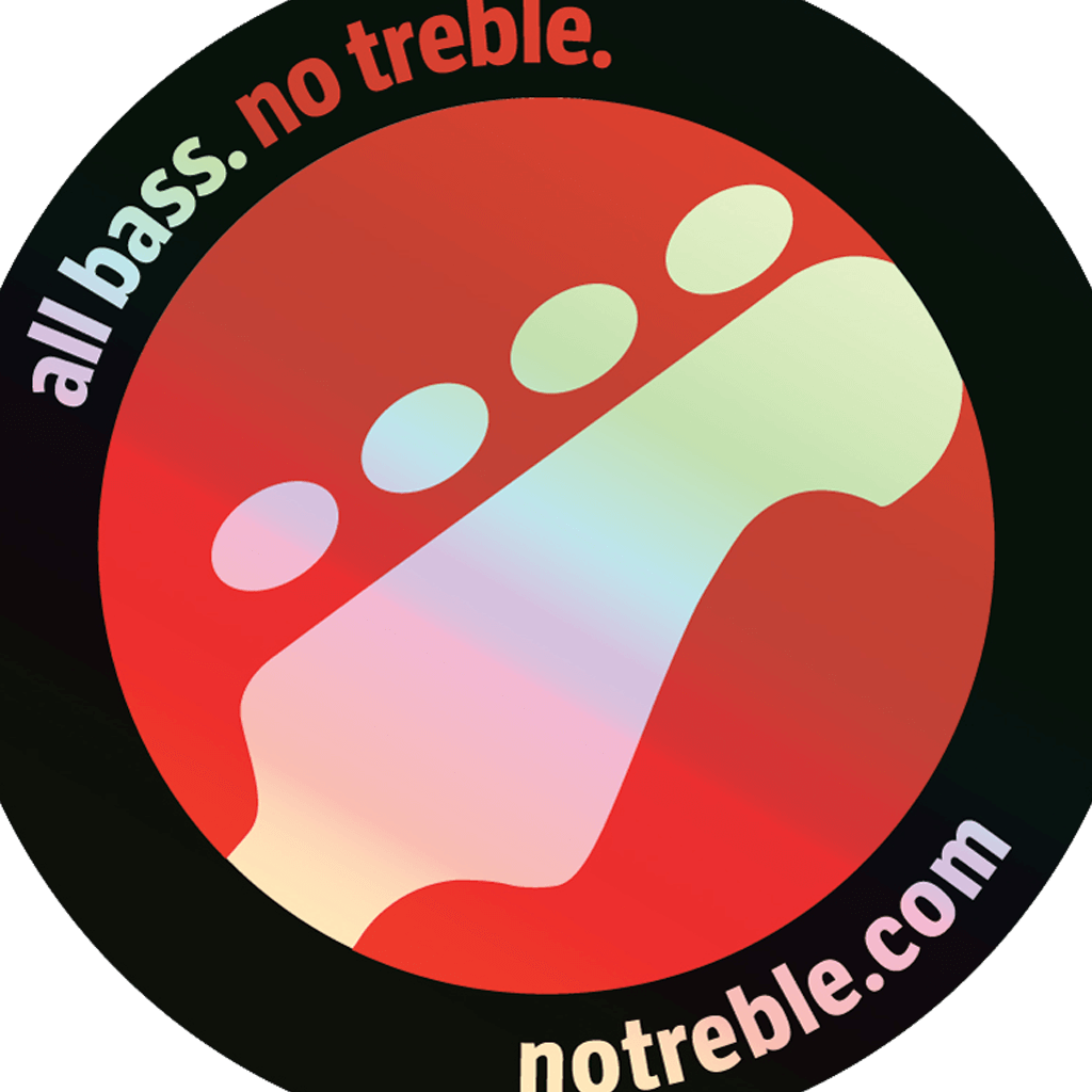 No Treble Holographic Sticker