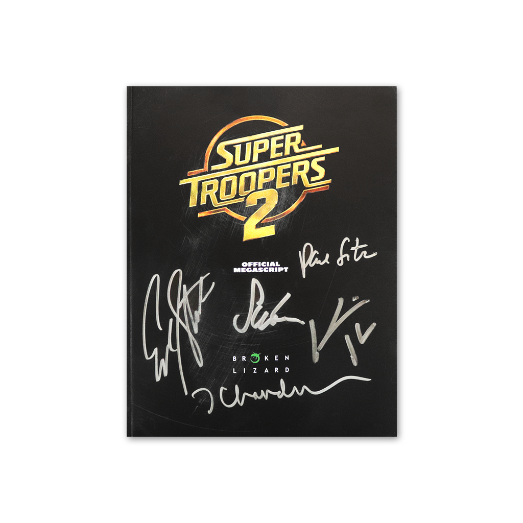 Autographed Super Troopers 2 Collectible Megascript