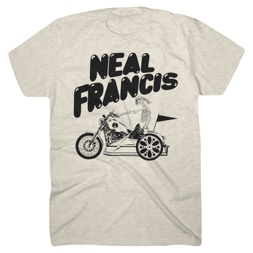 Skeleton Bike Heather Natural T-Shirt