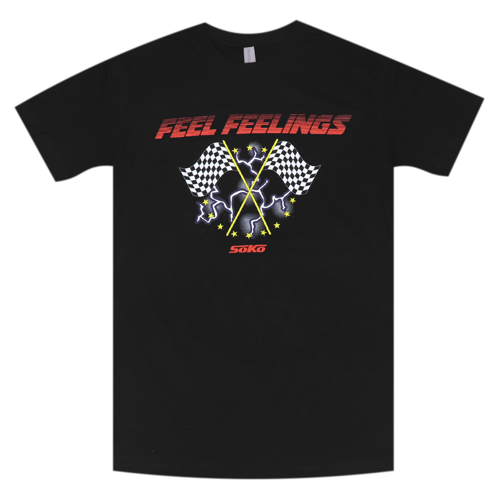 Feelings Checker Flag Black T-Shirt