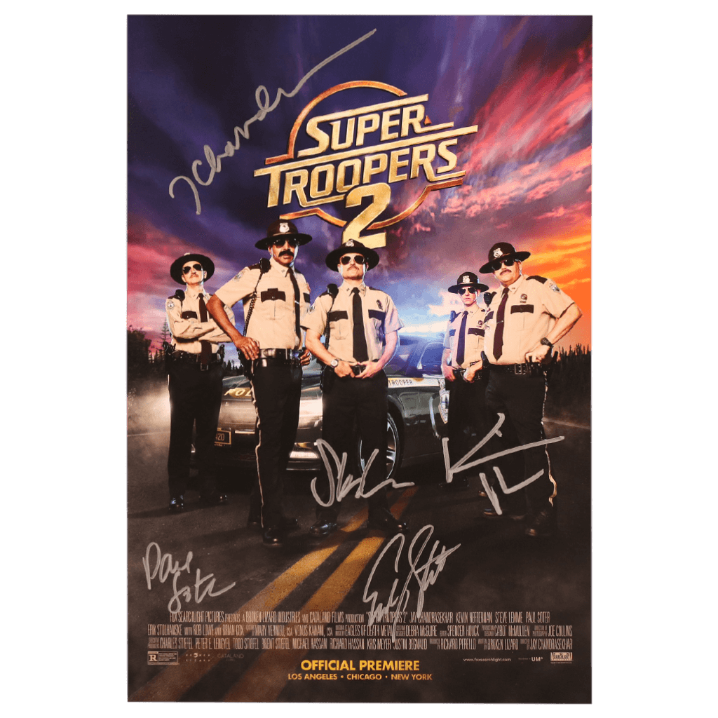 Autographed Super Troopers 2 Premiere Poster