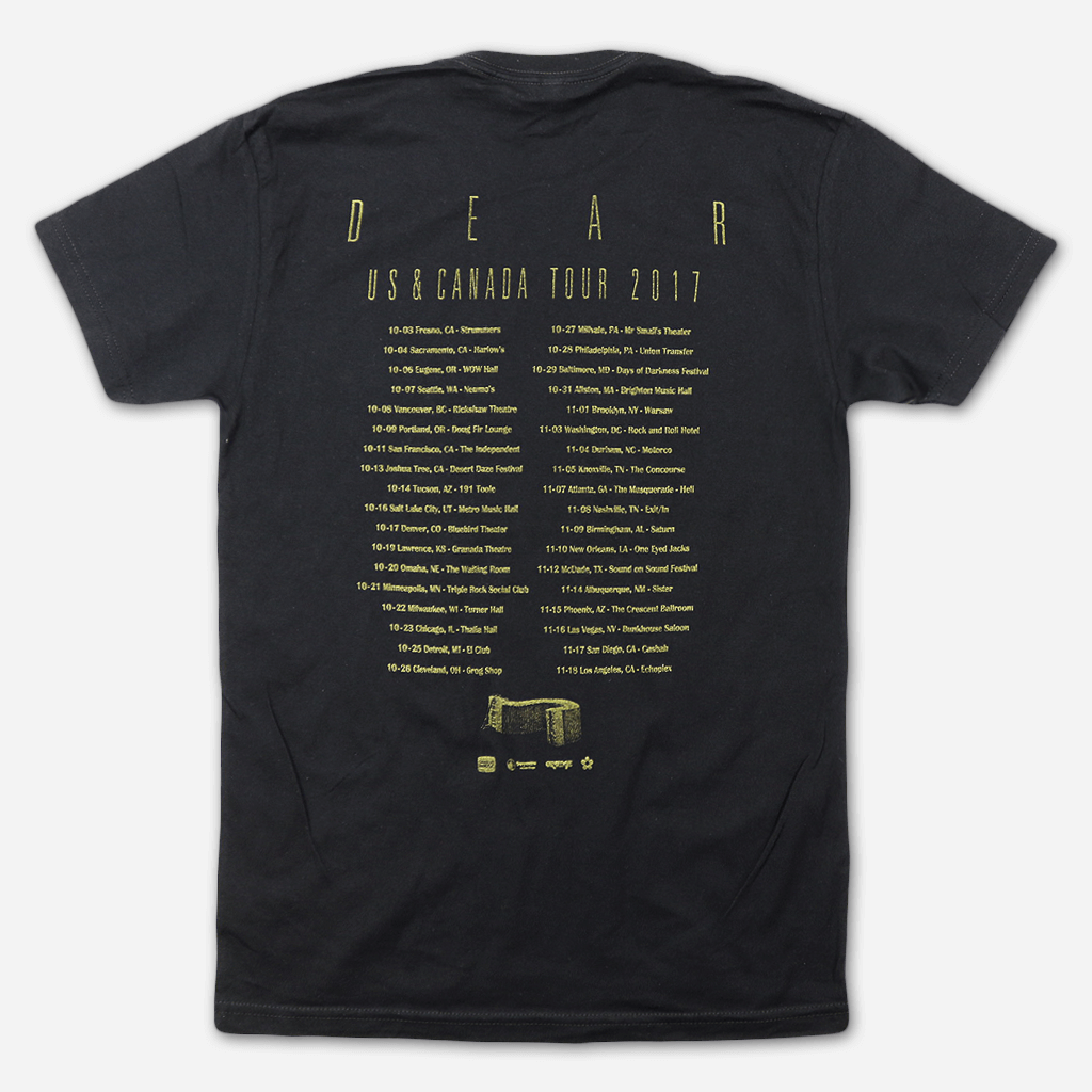 Dear 2017 NA Tour Black T-Shirt