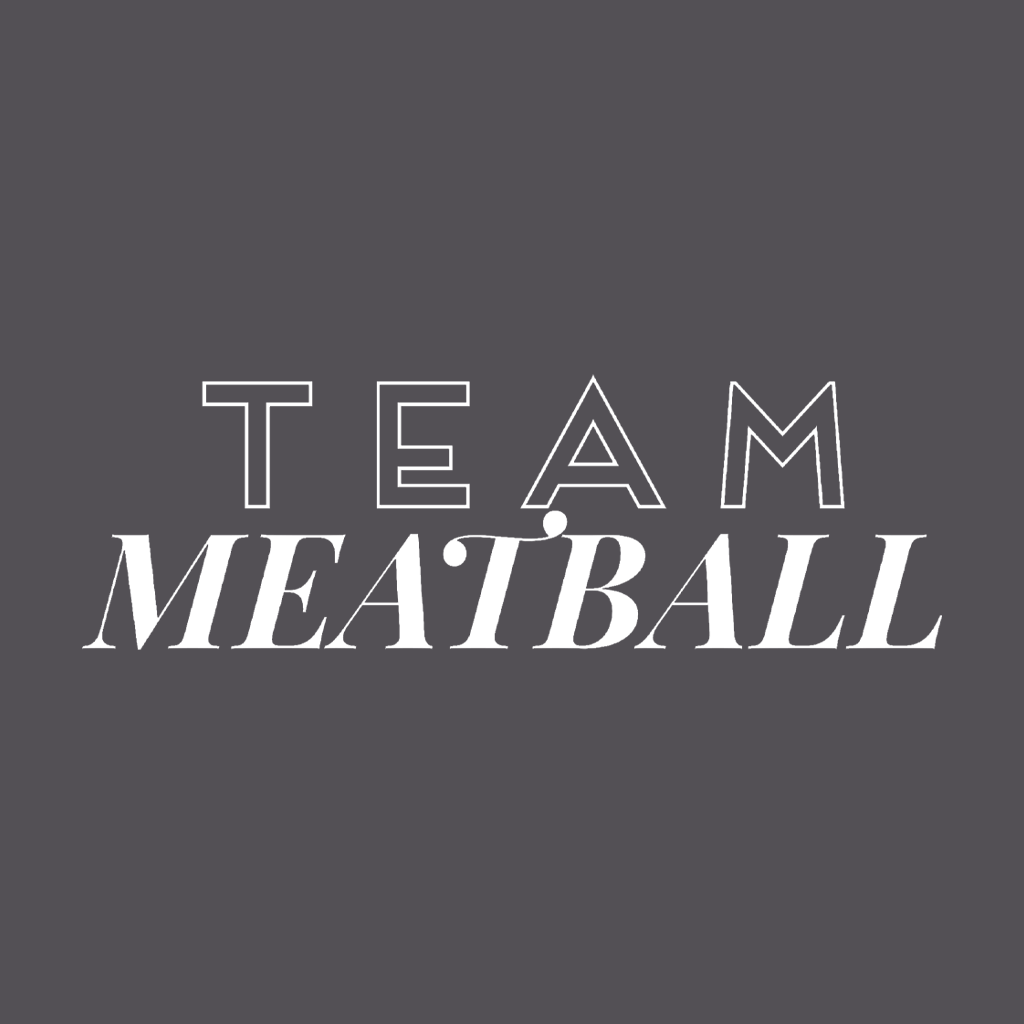 Team Meatball Flowy Boxy Half-Sleeve V-Neck Dark Heather Tee