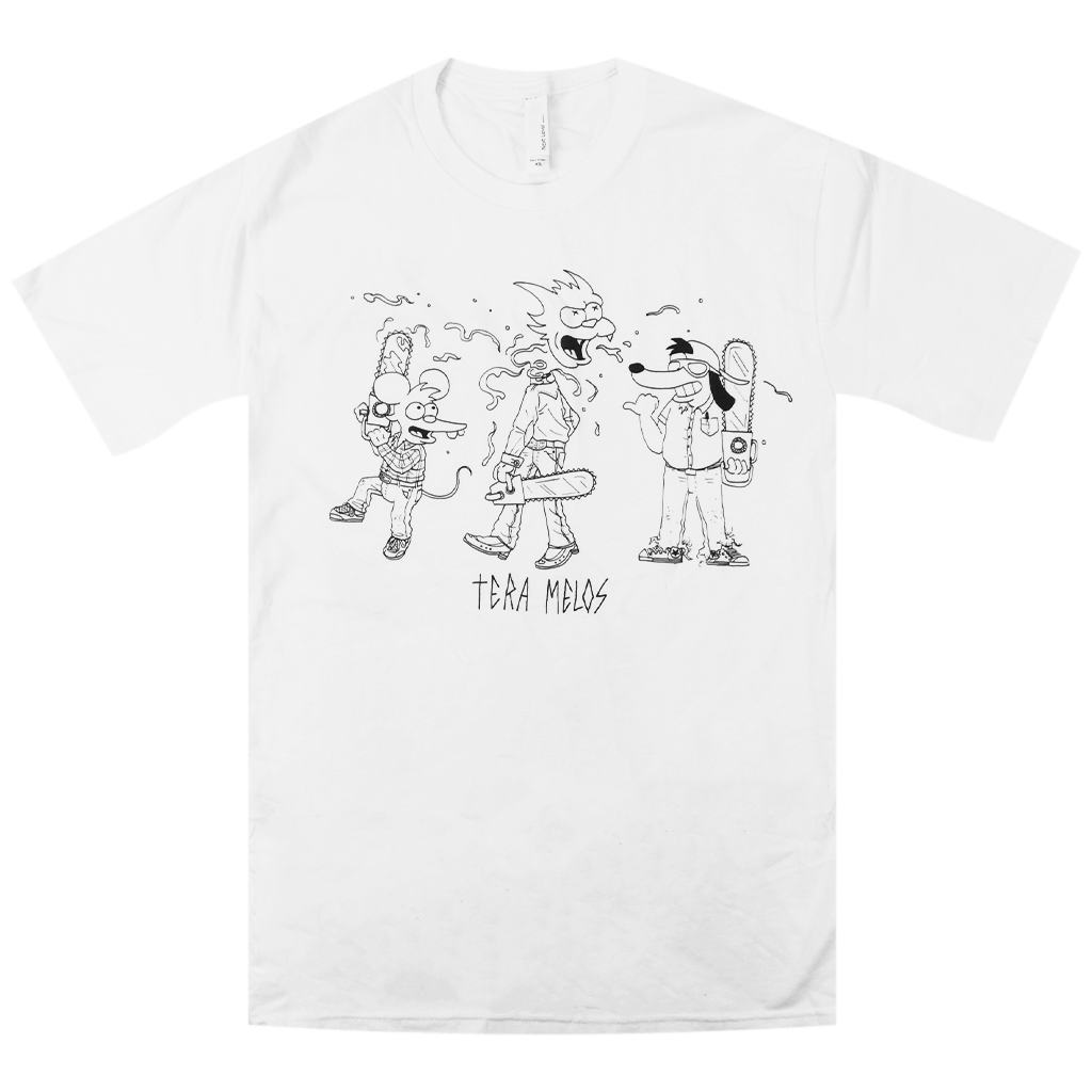 Itchy, Scratchy, and Poochie White T-Shirt