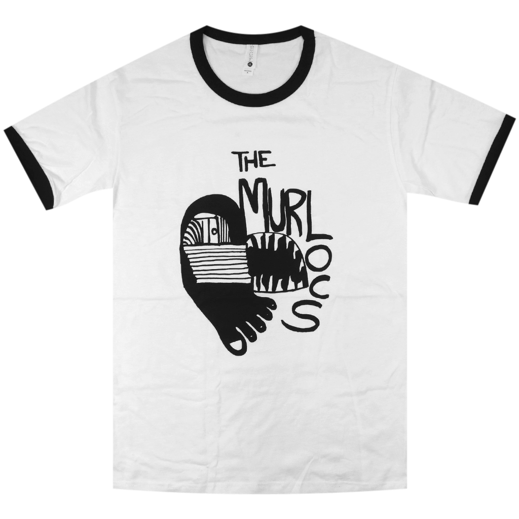 Foot In Mouth White/Black Ringer T-Shirt