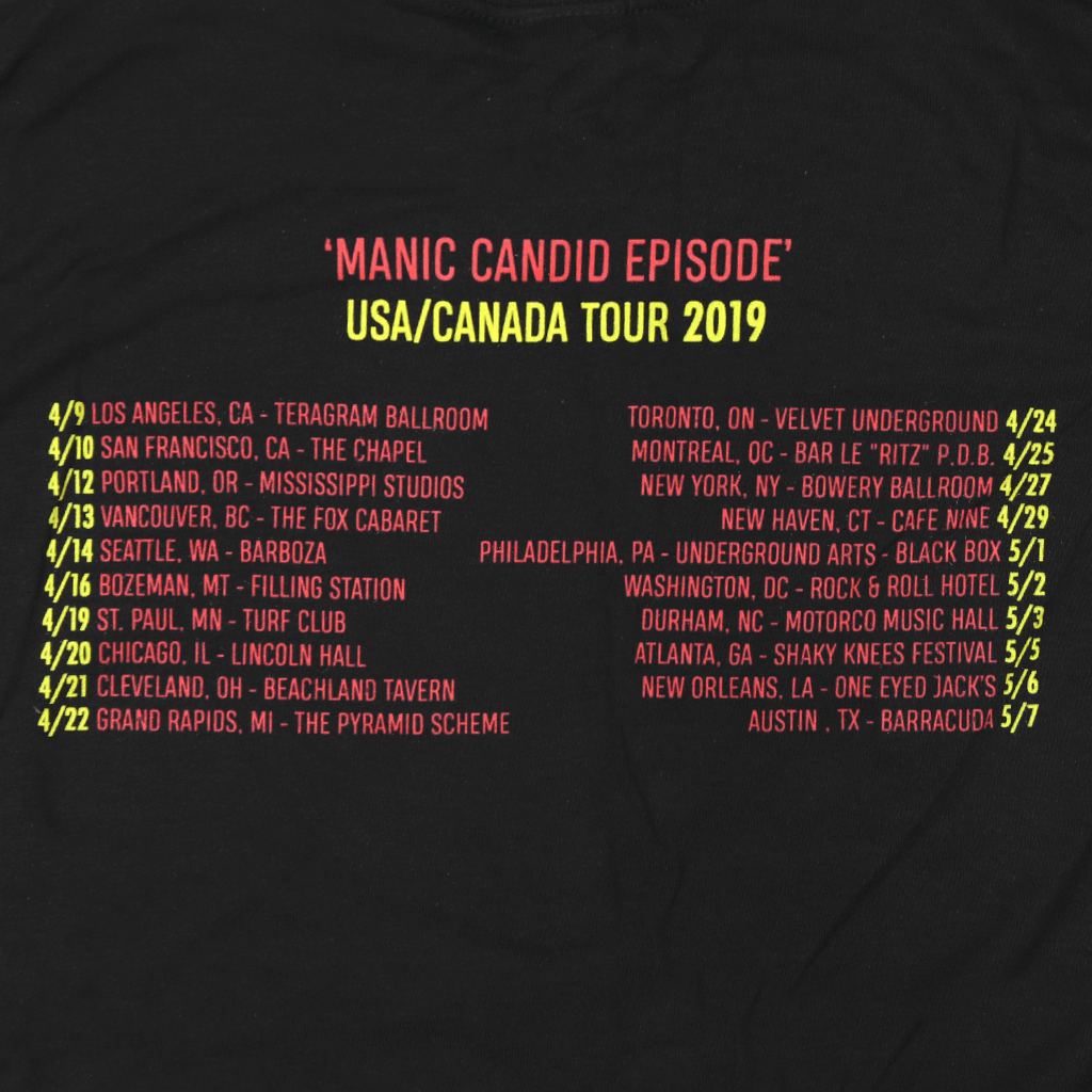 Manic Candid Episode USA/Canada 2019 Tour T-Shirt