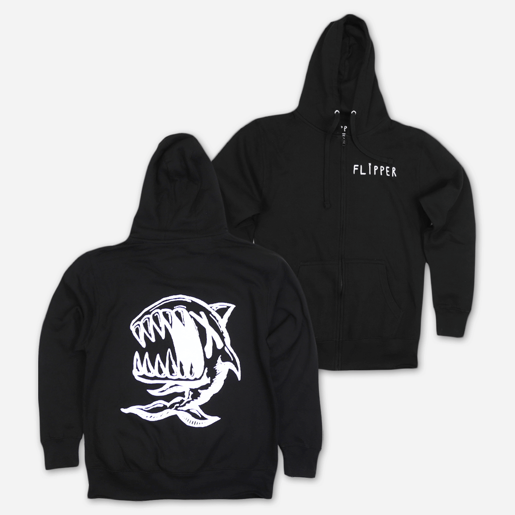 X Fish Black Zip Hoodie