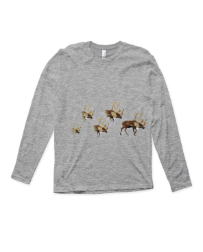 Native Invader Reindeer King Heather Grey Long Sleeve T-Shirt